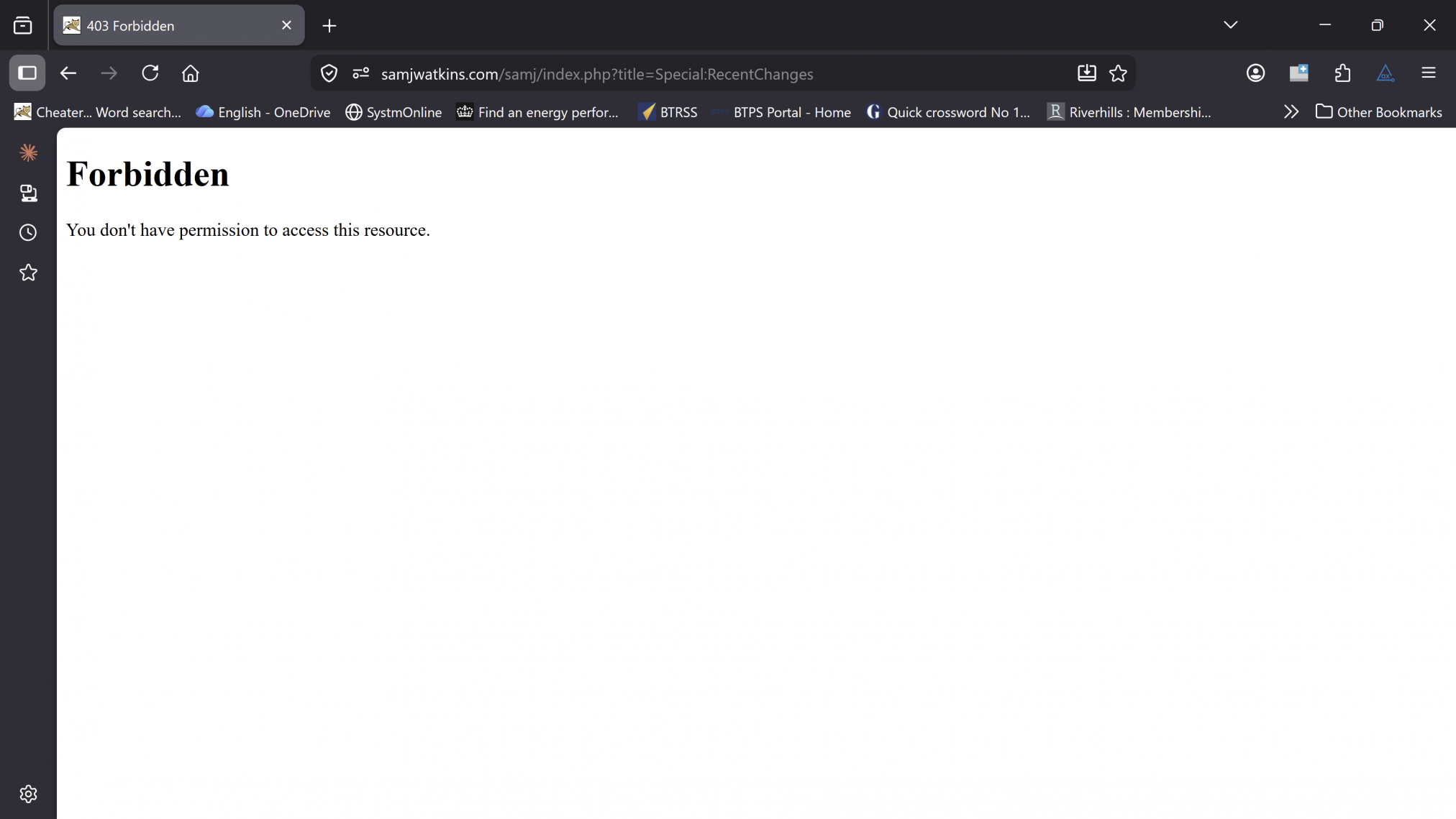 An image showing access to the URL is blocked.